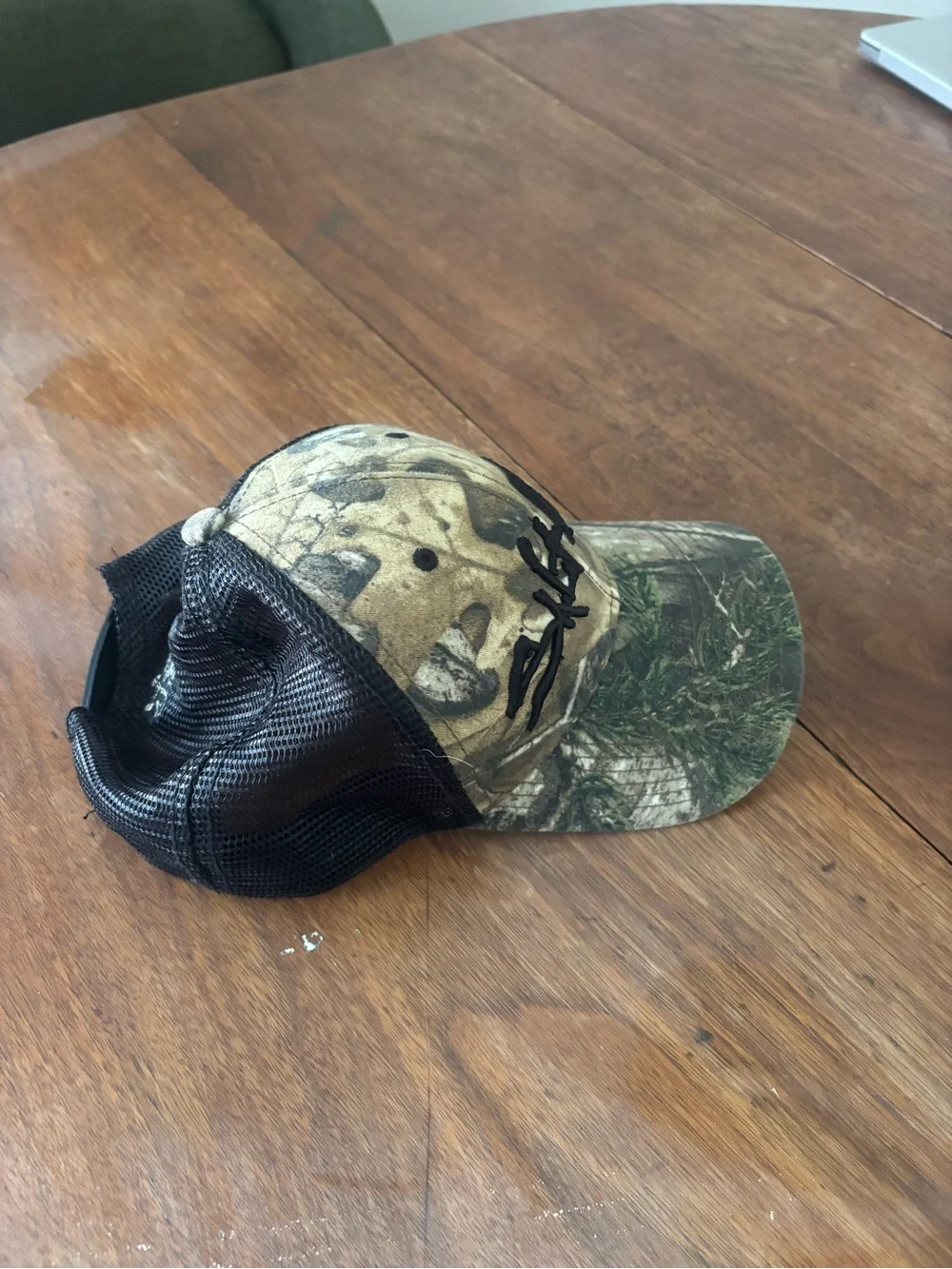 Salt Life Camo Trucker Hat with Black Mesh